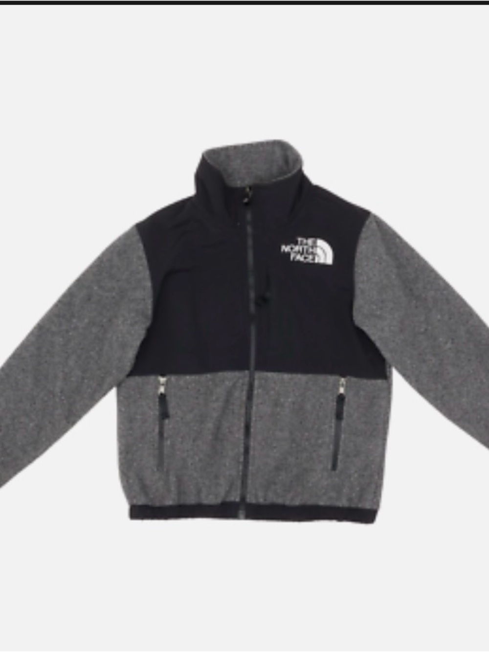 The North Face Fleece Denali Jacket Youth Size Large Black/Grey